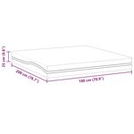vidaXL Matelas Blanc et Gris 180 x 200 cm Mousse à Mémoire