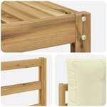 vidaXL Ensemble de canapés d'extérieur 7 pc Blanc et crème Polyester