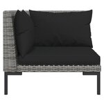 Salon de jardin meuble d'extérieur ensemble de mobilier 9 pièces avec coussins résine tressée gris foncé 02_0018110
