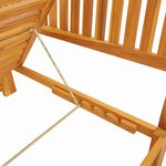 vidaXL Transat Huile Naturelle 200 x 57 x 75cm Bois d'acacia massif
