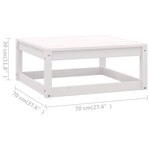 vidaXL Salon de jardin 4 Pièces Blanc Bois de pin massif