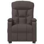 vidaXL Fauteuil de massage Marron foncé Tissu