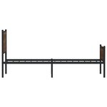 vidaXL Cadre de lit en métal sans matelas chêne marron 90x190 cm