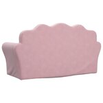 vidaXL Canapé-lit pour enfants 2 places rose peluche douce
