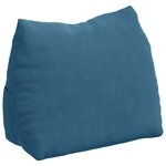 vidaXL Coussin de Dos Bleu 45 x 20 x 35 cm Tissu en velours côtelé