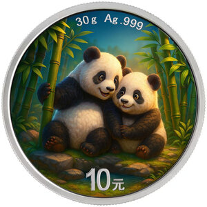 Monnaie CHINESE PANDA Twilight Argent 10 Yuan China 2026