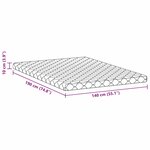 vidaXL Matelas Blanc 190 x 140 cm Mousse