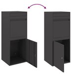 vidaXL Boîte de dépôt de colis Noir 41 x 38 x 103 cm Acier