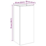 vidaXL Jardinière argenté 32x29x75 cm acier inoxydable