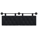 vidaXL Tête de lit suspendue Noir Velours