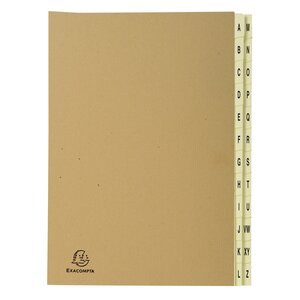 Trieur rigide 24 compartiments de A à Z Forever Kraft - A4 - Kraft brun EXACOMPTA