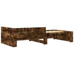 vidaXL Cadre de lit sans matelas chêne fumé 100x200 cm bois ingénierie