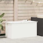 vidaXL Boîte de Rangement Extérieure Blanc 100 x 50.5 x 50 cm