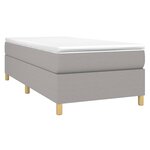 vidaXL Sommier à lattes de lit et matelas Gris clair 90x190 cm Tissu