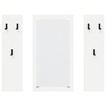 vidaXL Porte-manteau mural Blanc 96 x 1 5 x 90 cm Bois d'ingénierie