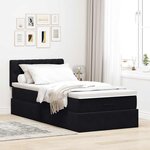 vidaXL Cadre de lit ottoman avec matelas noir 80x200 cm velours