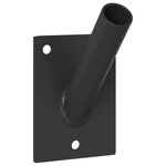 vidaXL Support de drapeau pour drapeau - Monté au mur  acier noir