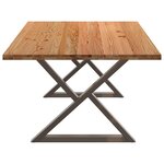 vidaXL Table à manger marron clair bois de chêne massif rectangulaire