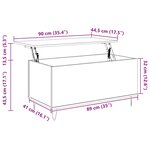vidaXL Table basse Chêne sonoma 90x44 5x45 cm Bois d'ingénierie