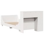 vidaXL Cadre de lit sans matelas blanc 100x200 cm bois de pin massif