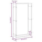 vidaXL Étagère à bois de chauffage Noir mat 80 x 28 x 154 cm Acier