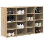 vidaXL Cabinet à chaussures avec étagère Chêne Sonoma 103 x 30 x 67 cm
