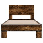 vidaXL Cadre de lit sans matelas chêne fumé 90x200 cm