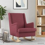 vidaXL Chaise à bascule Bordeaux 62 x 80 x 85 cm tissu
