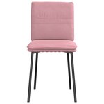 vidaXL Chaises à manger lot de 4 Rose Velours