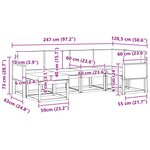 vidaXL Ensemble de canapés d'extérieur 6 pc Naturel et gris clair