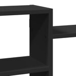 vidaXL Étagère murale noir 129x18x42 cm bois d'ingénierie
