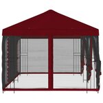 vidaXL Gazebo avec murs latéraux 6 x 3 m Bordeaux Polyester et Acier