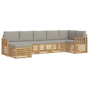vidaXL Ensemble de canapés d'extérieur 6 Pièces Blanc et gris clair