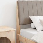 vidaXL Tête de lit capitonnée Taupe 100 cm Pin massif