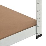 vidaXL Étagère d'angle à 5 niveaux Argenté Acier et bois d'ingénierie