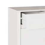 Buffet vidaXL "DRAMMEN" Blanc 79x43x75 5 cm Bois Massif Pin