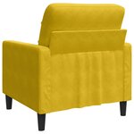 vidaXL Fauteuil Jaune 60 cm Velours