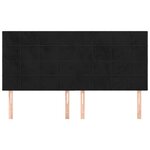 vidaXL Tête de lit Noir 160x5x118/128 cm Velours