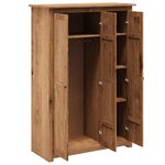 vidaXL Garde-robe à 3 portes 118x50x171 5 cm Pin Assortiment Panama