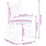 vidaXL Chaise à bascule enfants blanc bois de peuplier massif