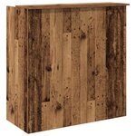 vidaXL Bureau de réception vieux bois 100x50x103 5cm bois d'ingénierie