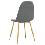vidaXL Chaises à manger lot de 4 Gris clair Velours