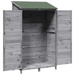 vidaXL Abri de jardin Gris 106 5 x 56 x 176 cm Bois d'ingénierie