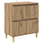 vidaXL Buffets 3 Pièces Chêne artisanal 60 x 35 x 70 cm Bois d'ingénierie