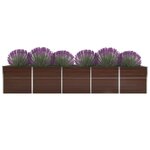 vidaXL Lit surélevé de jardin Acier galvanisé 400x80x77 cm Marron