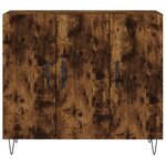 vidaXL Buffet chêne fumé 90x34x80 cm bois d'ingénierie