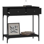 vidaXL Table console noir 75x34 5x75 cm bois d'ingénierie