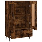 vidaXL Buffet haut chêne fumé 69 5x31x115 cm bois d'ingénierie