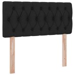 vidaXL Lit avec rangement et matelas Noir 90 x 200 cm Velours