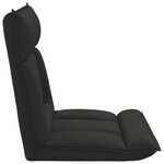 vidaXL Fauteuil de sol ajustable Noir Simili cuir